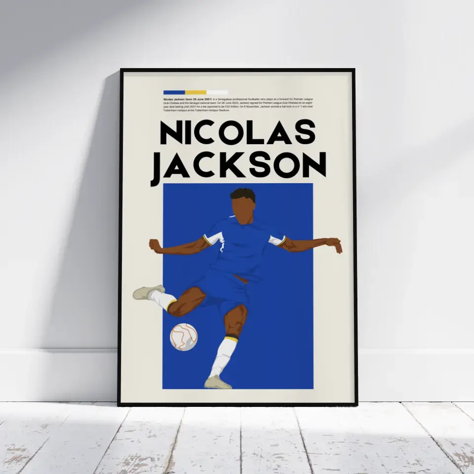 Nicolas Jackson Chelsea - Minimalist