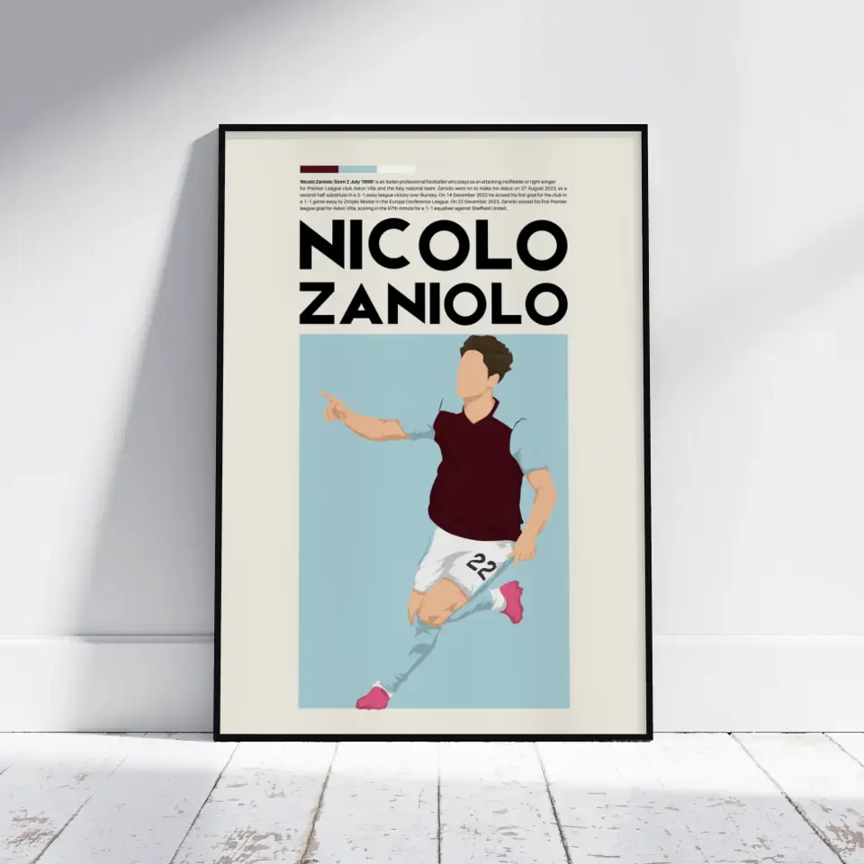 Nicolò Zaniolo Aston Villa - Minimalist