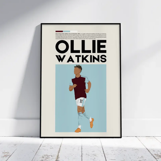 Ollie Watkins Aston Villa - Minimalist