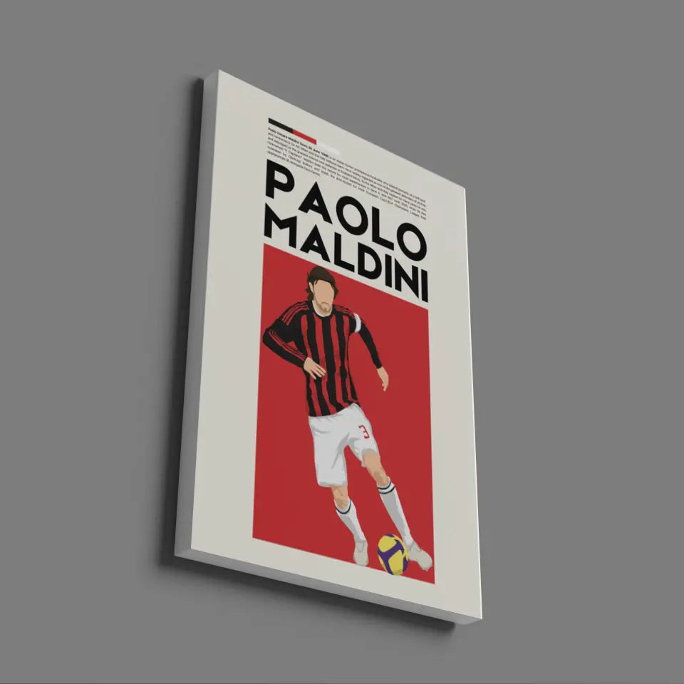 Paolo Maldini AC Milan - Minimalist