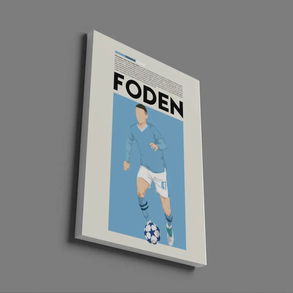 Phil Foden Man City - Minimalist