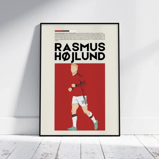 Rasmus Højlund Man Utd - Minimalist