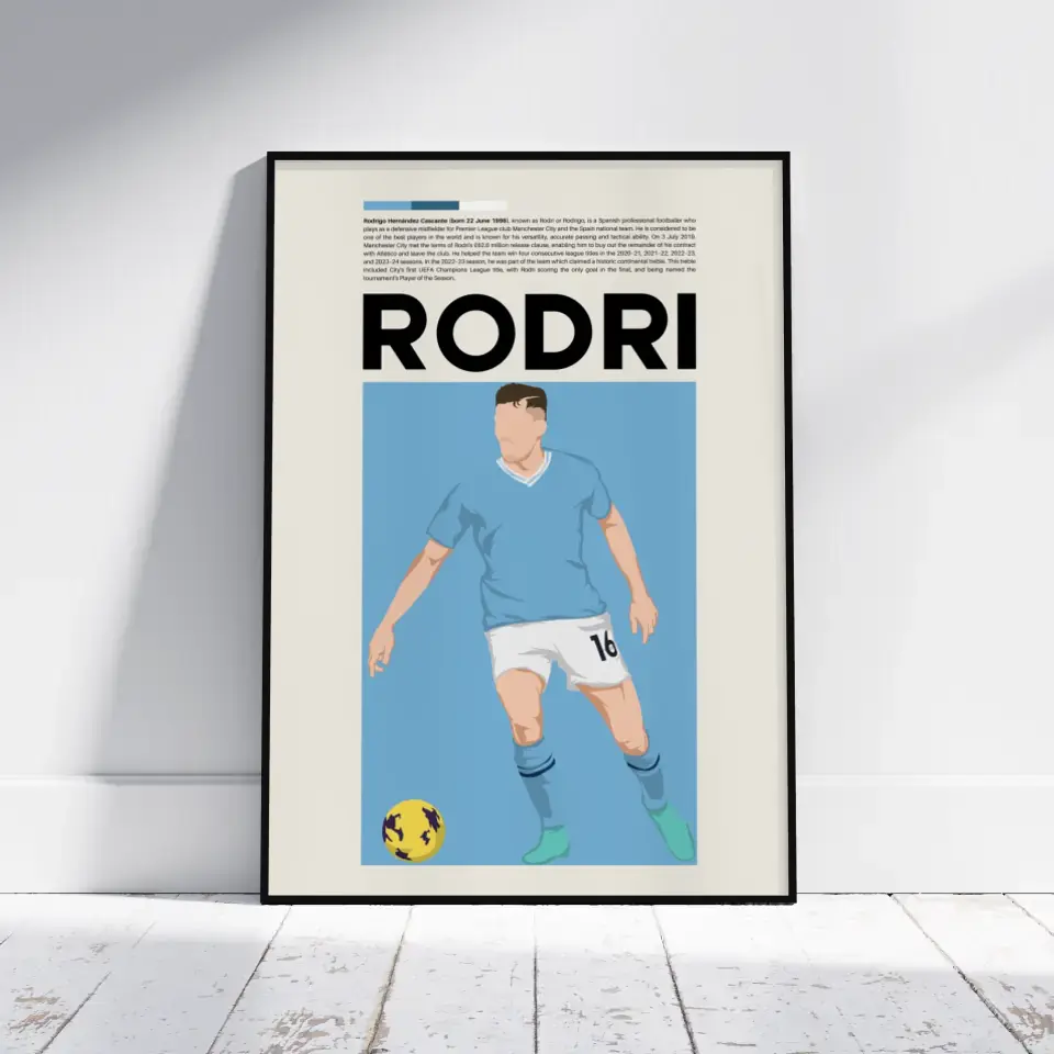 Rodri Man City - Minimalist