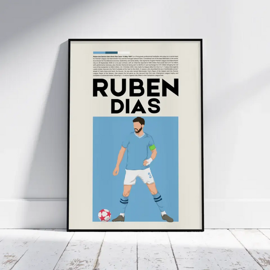 Rúben Dias Man City - Minimalist