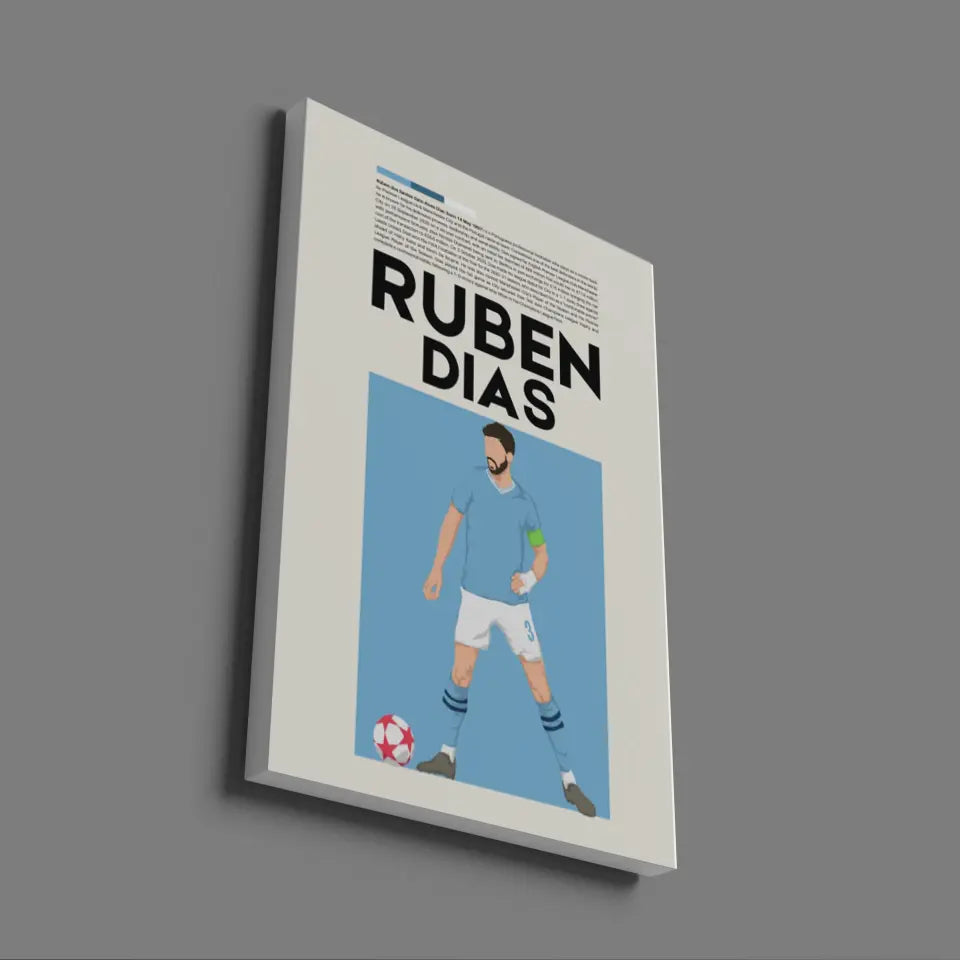 Rúben Dias Man City - Minimalist