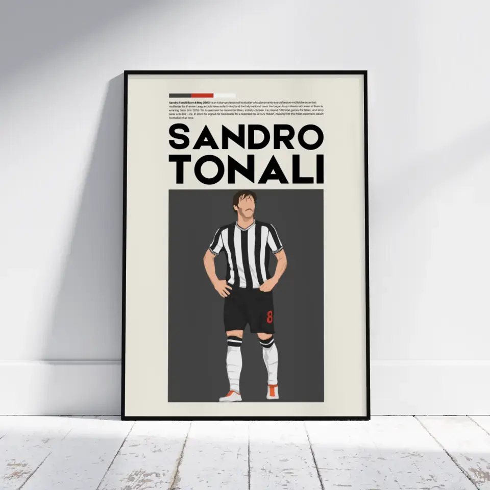 Sandro Tonali Newcastle - Minimalist