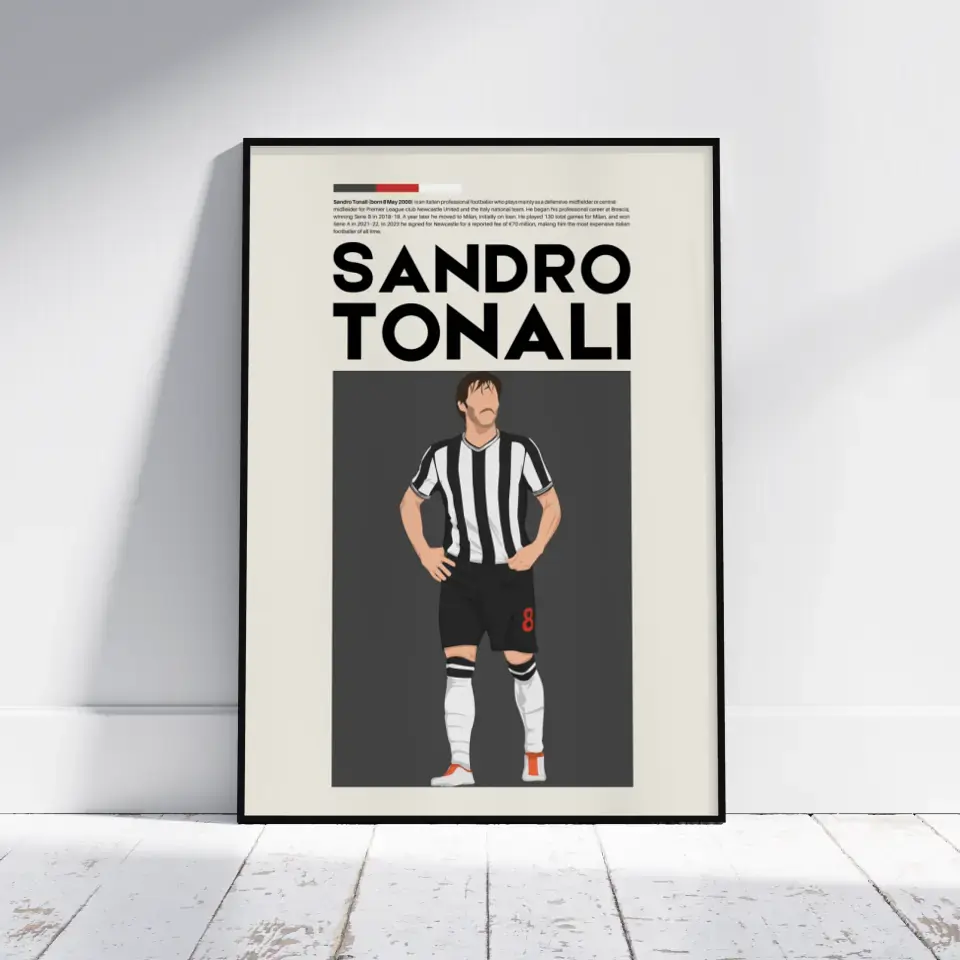 Sandro Tonali Newcastle - Minimalist