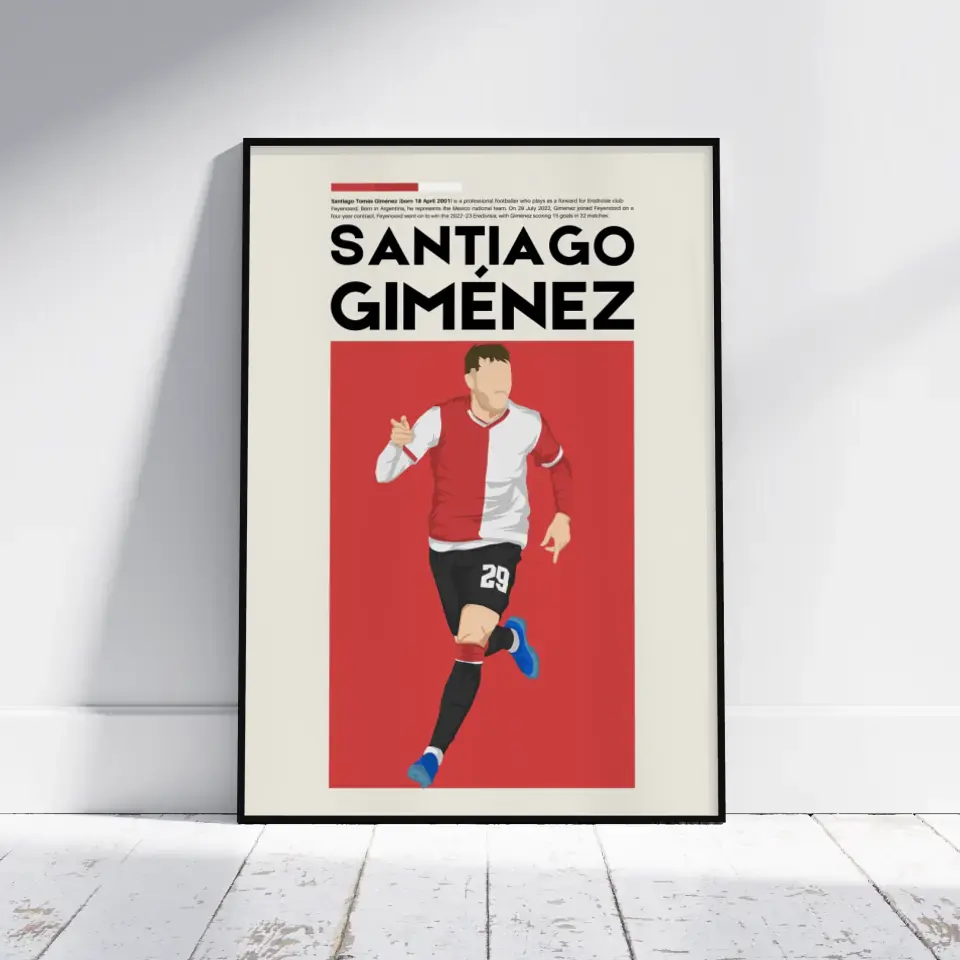 Santiago Giménez Feyenoord - Minimalist