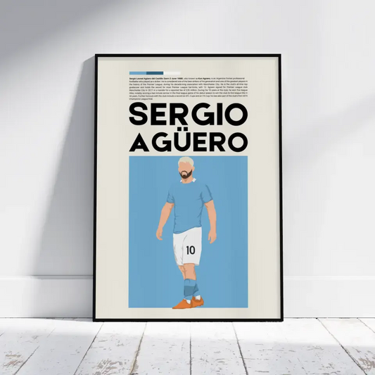 Sergio Agüero Man City - Minimalist