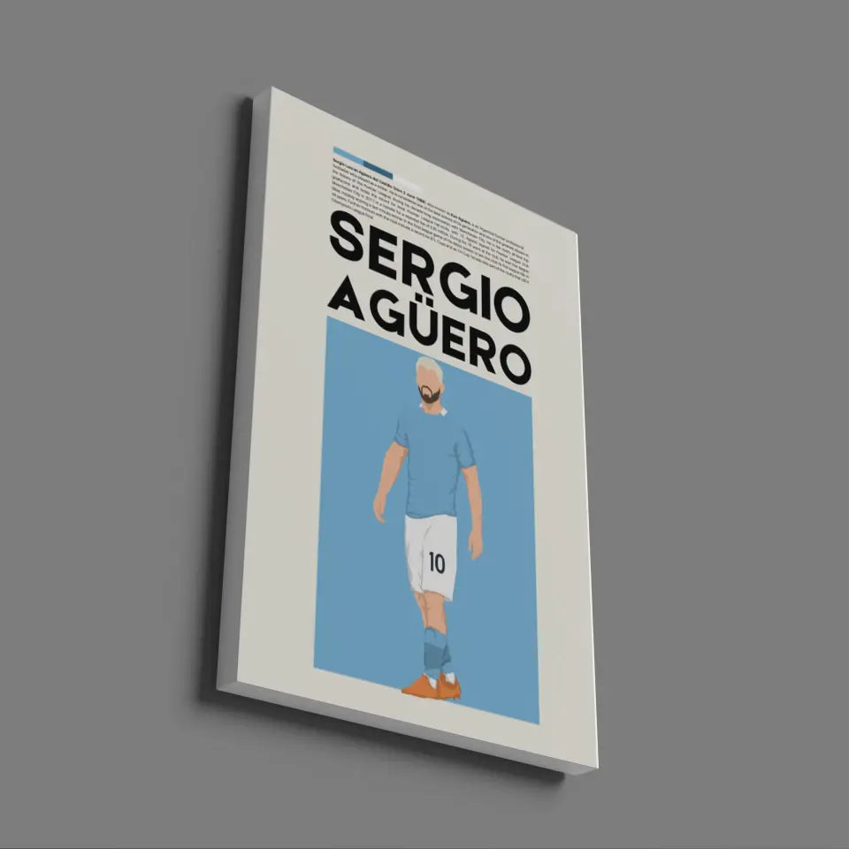 Sergio Agüero Man City - Minimalist