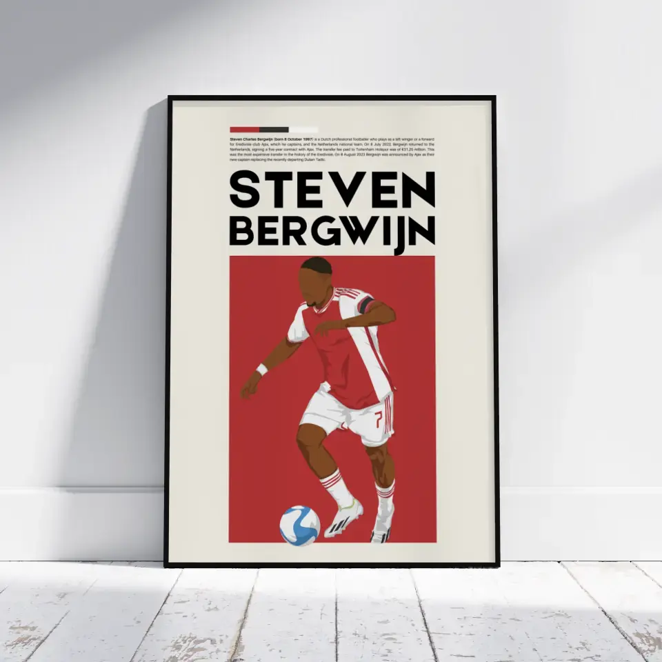 Steven Bergwijn Ajax - Minimalist