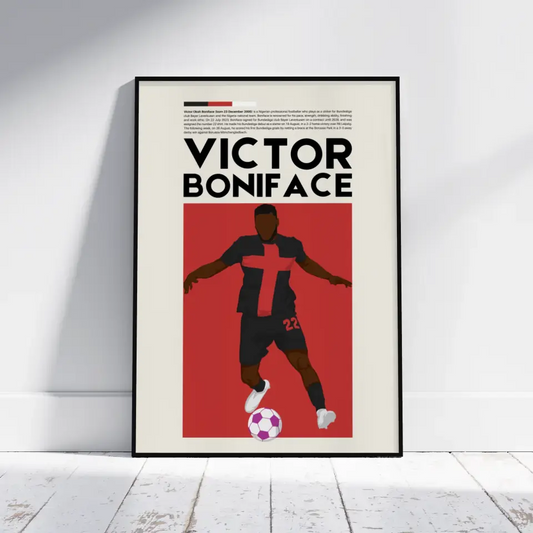 Victor Boniface Leverkusen - Minimalist