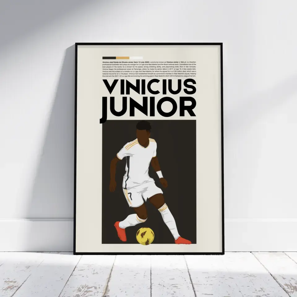 Vinícius Júnior Real Madrid - Minimalist