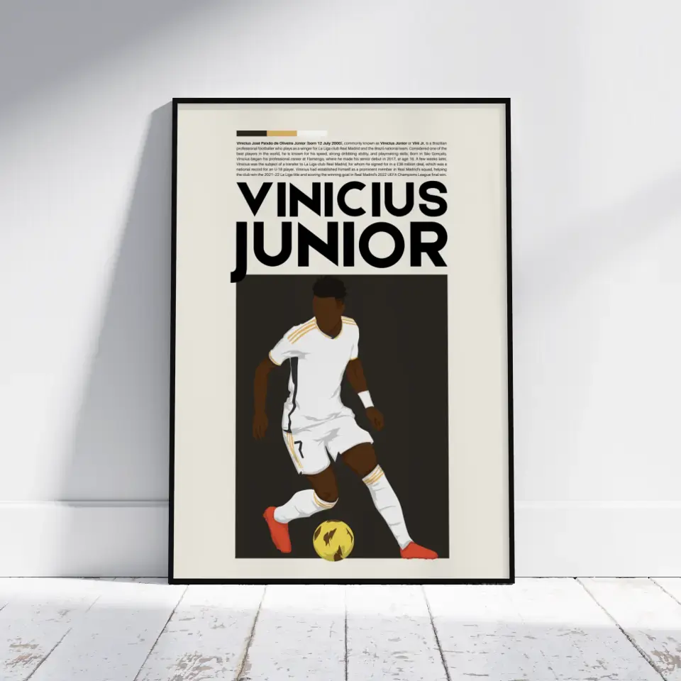 Vinícius Júnior Real Madrid - Minimalist