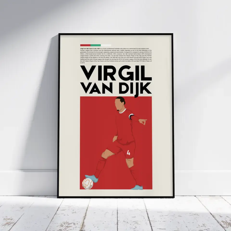 Virgil van Dijk Liverpool - Minimalist