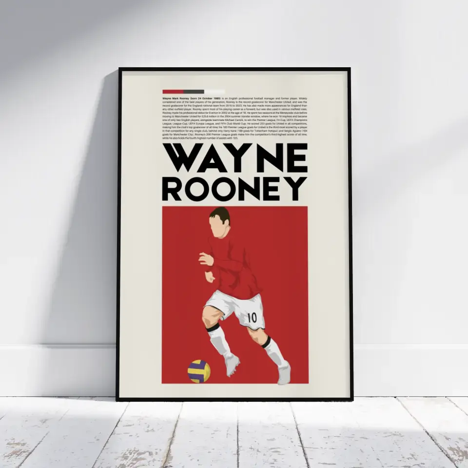 Wayne Rooney Man Utd - Minimalist