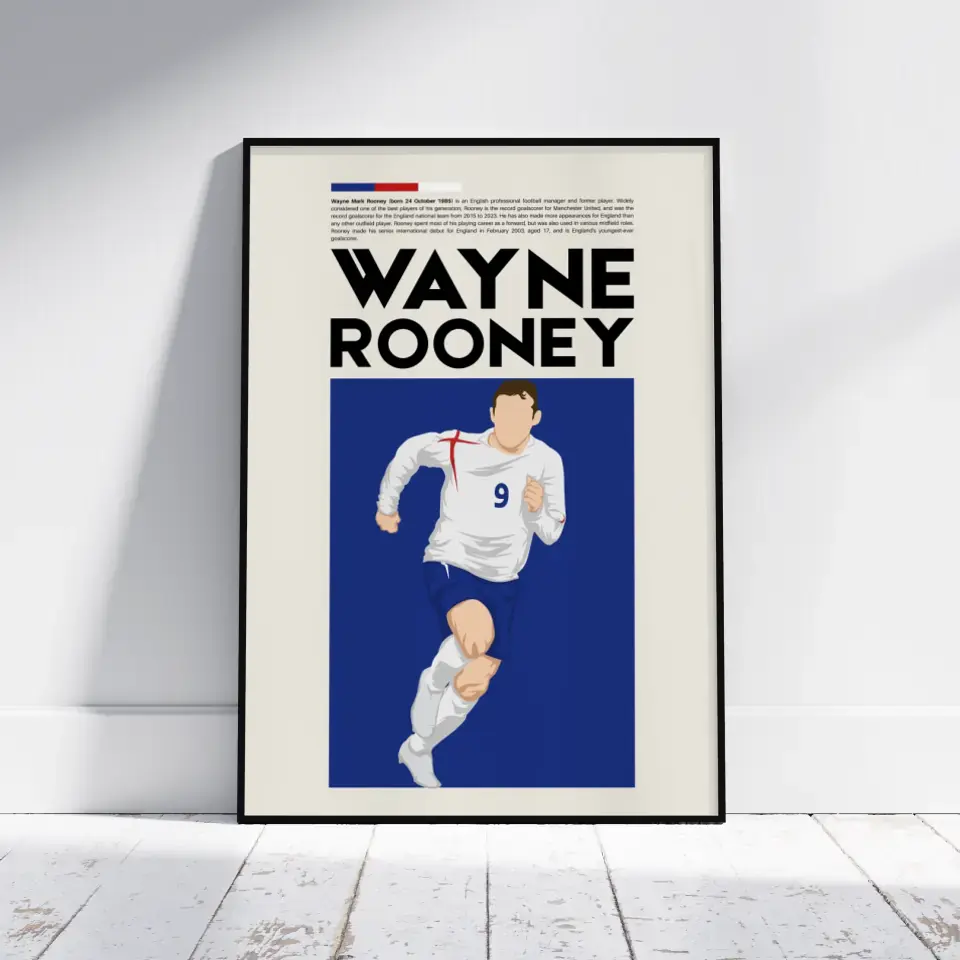 Wayne Rooney England - Minimalist