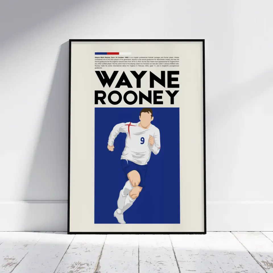 Wayne Rooney England - Minimalist