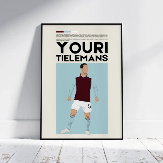 Youri Tielemans Aston Villa - Minimalist