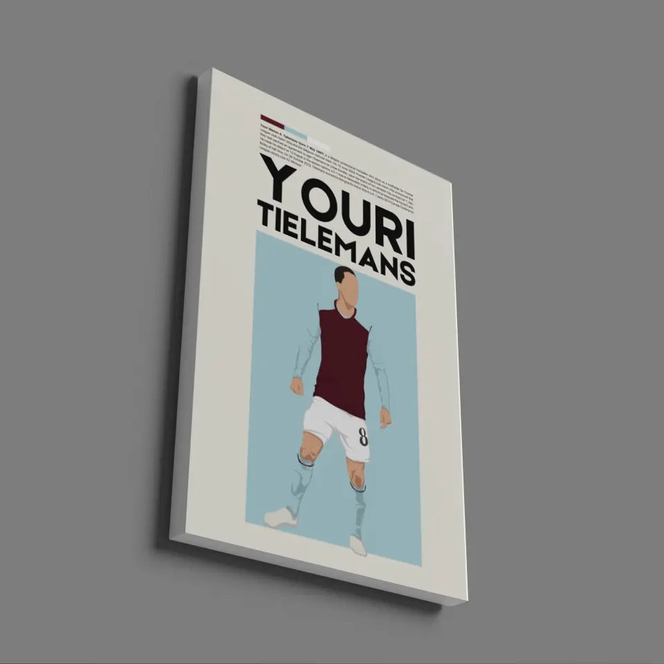 Youri Tielemans Aston Villa - Minimalist