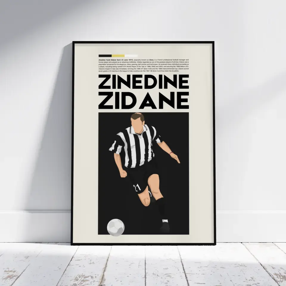 Zinedine Zidane Juventus - Minimalist