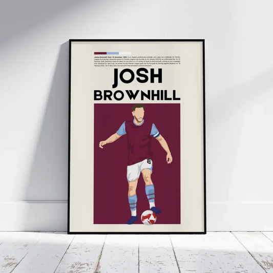 Josh Brownhill Burnley - Minimalist