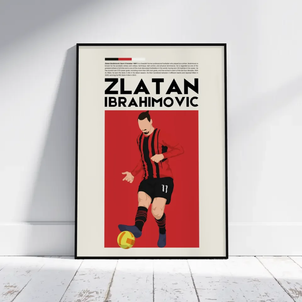 Zlatan Ibrahimović AC Milan - Minimalist