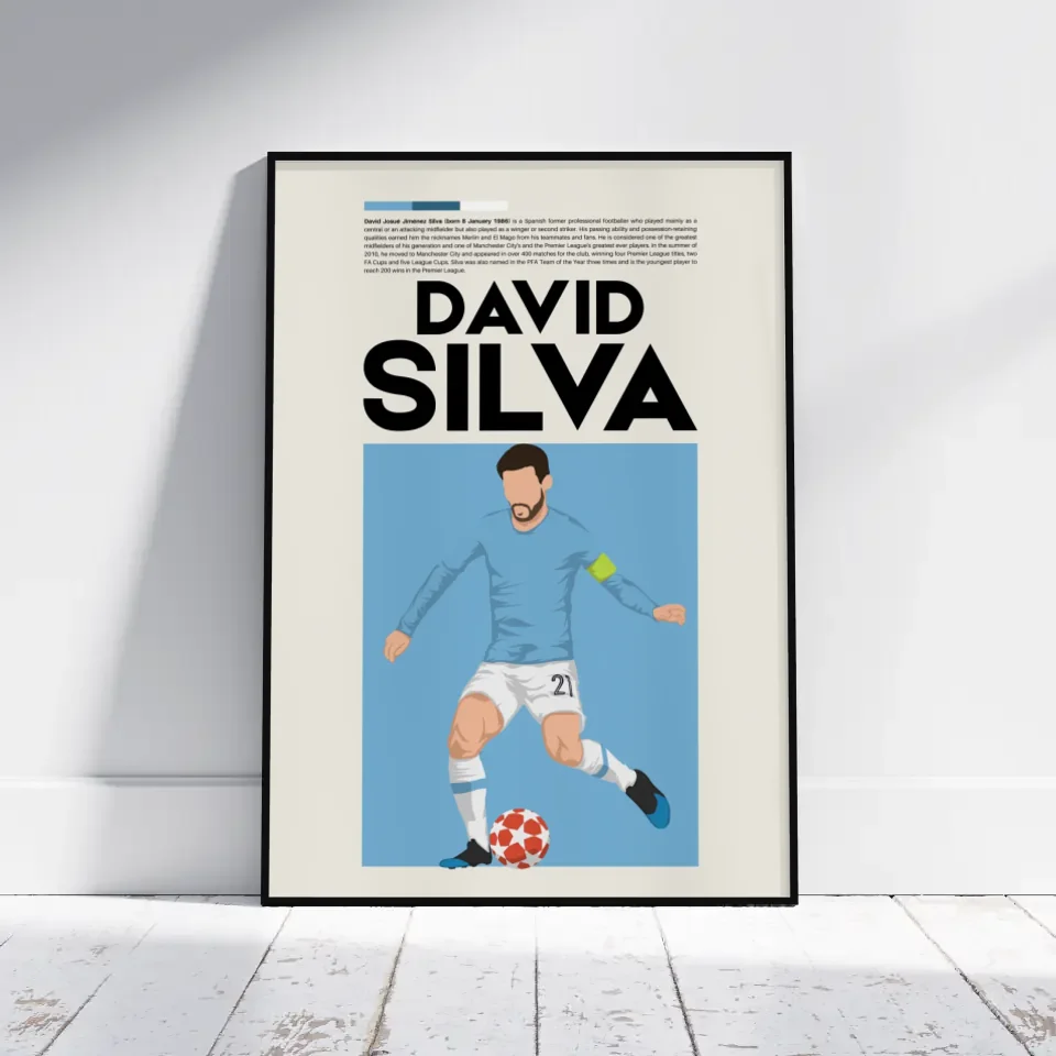 David Silva Man City - Minimalist