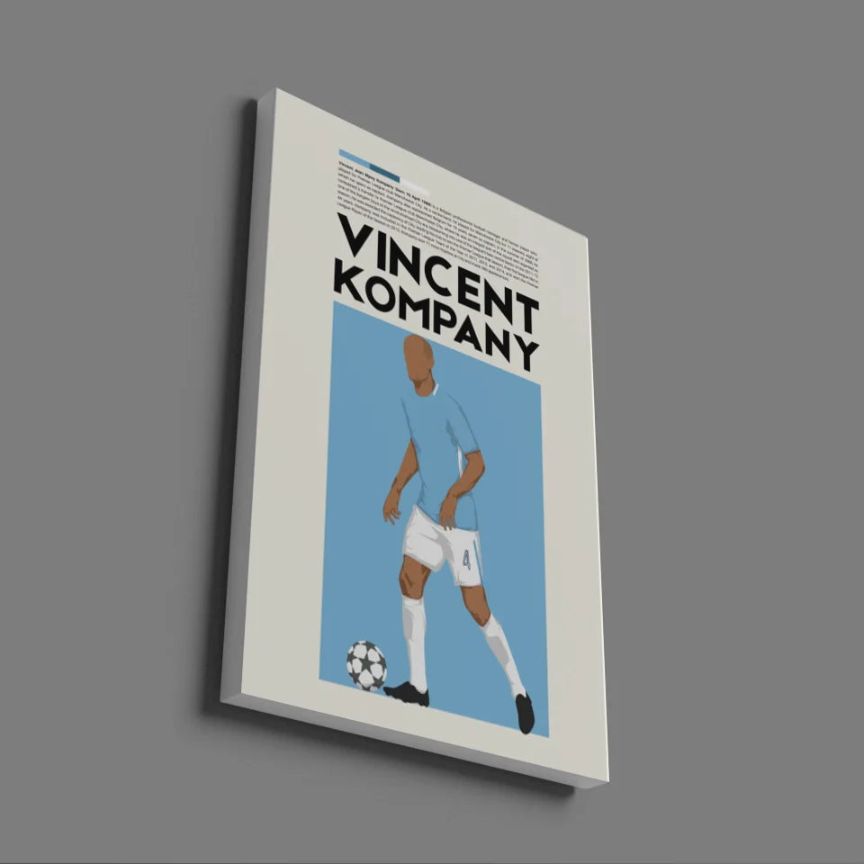 Vincent Kompany Man City - Minimalist