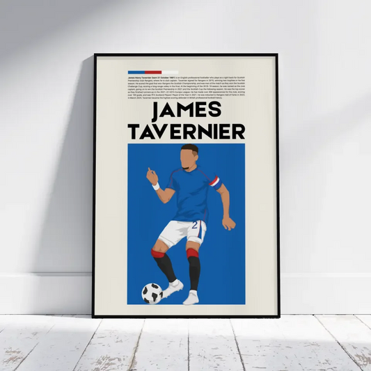 James Tavernier Rangers - Minimalist