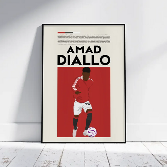 Amad Diallo Man Utd - Minimalist