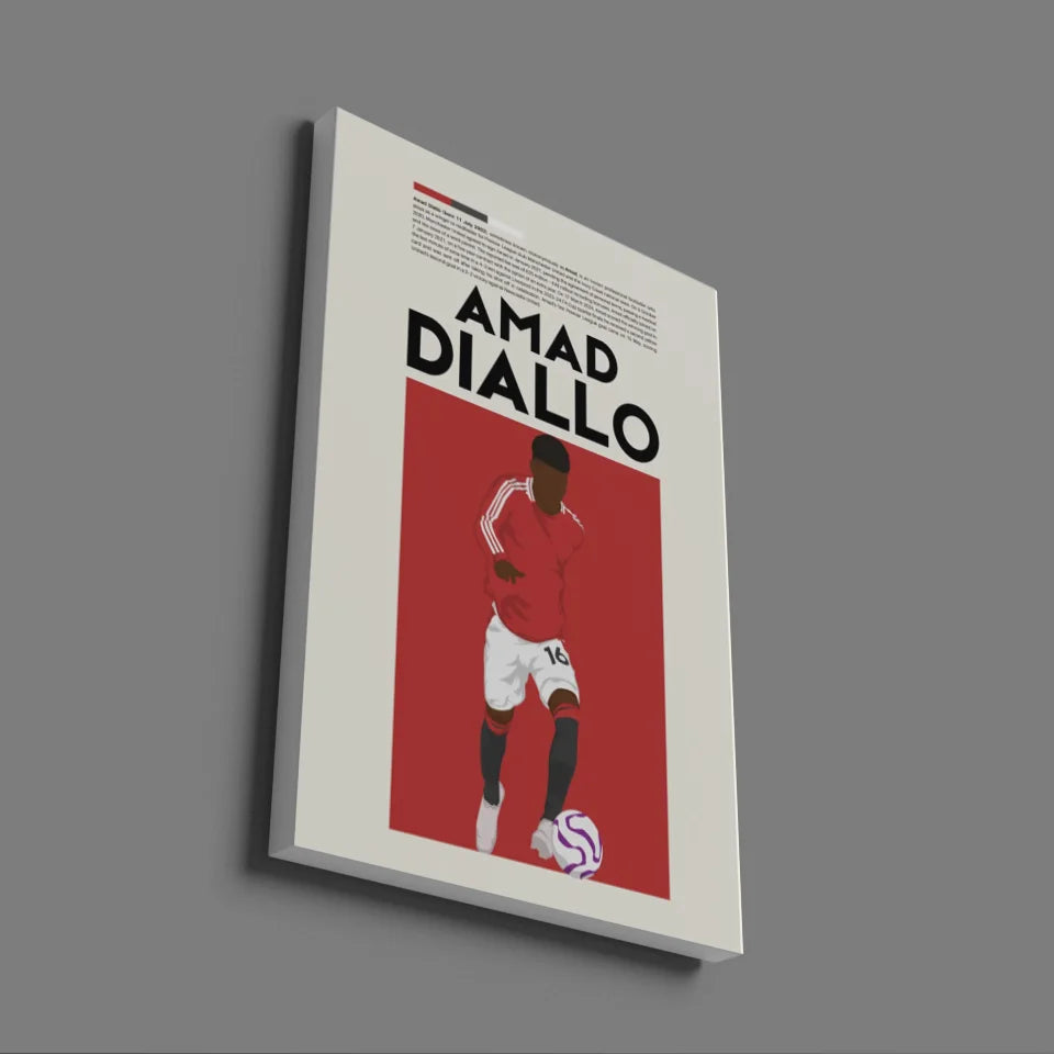 Amad Diallo Man Utd - Minimalist