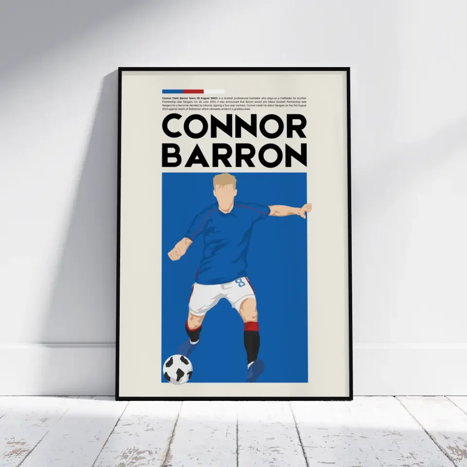 Connor Barron Rangers - Minimalist