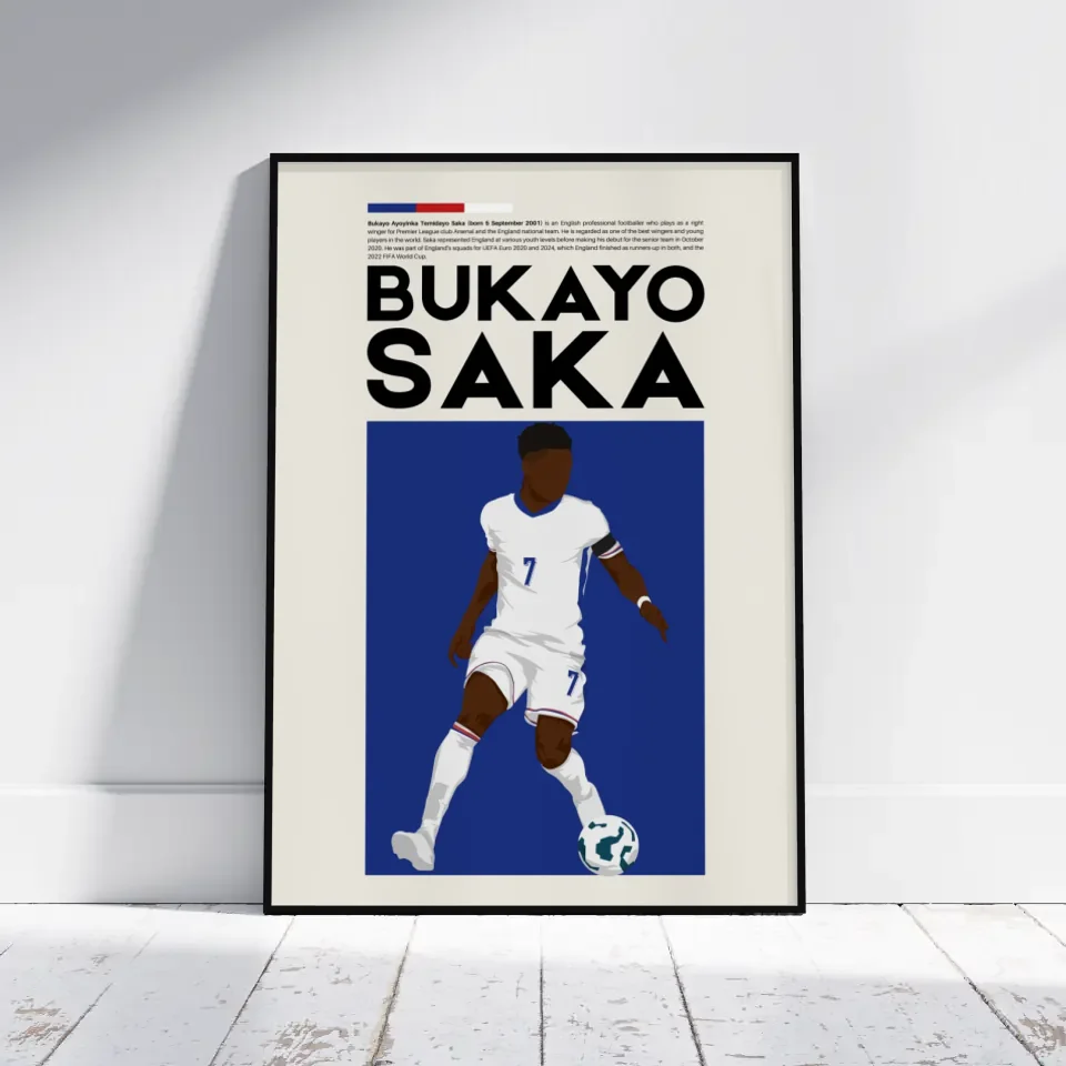 Bukayo Saka England - Minimalist