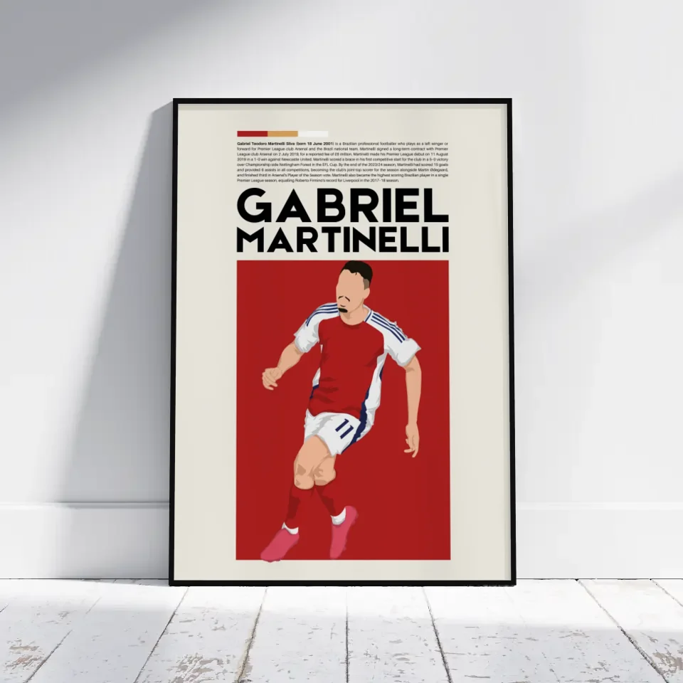 Gabriel Martinelli Arsenal - Minimalist