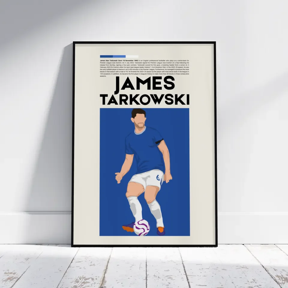 James Tarkowski Everton - Minimalist