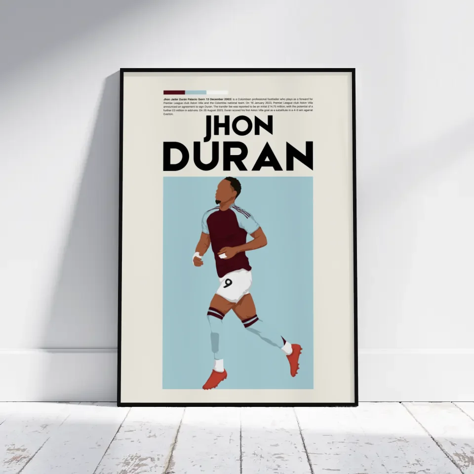 Jhon Durán Aston Villa - Minimalist