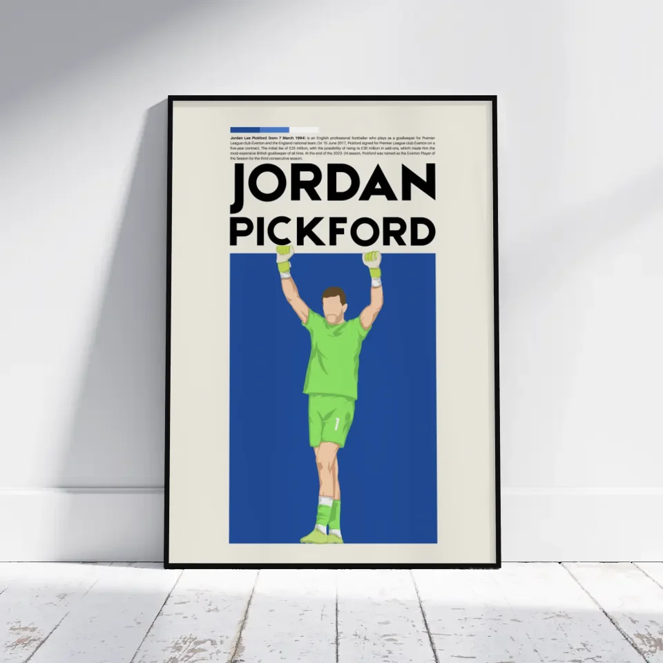 Jordan Pickford Everton - Minimalist