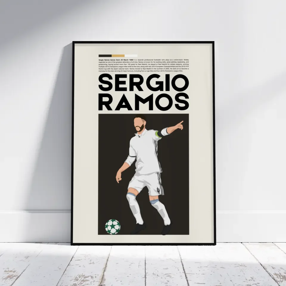 Sergio Ramos Real Madrid - Minimalist