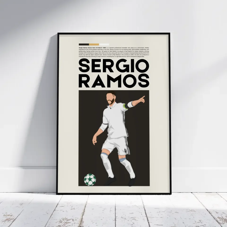 Sergio Ramos Real Madrid - Minimalist