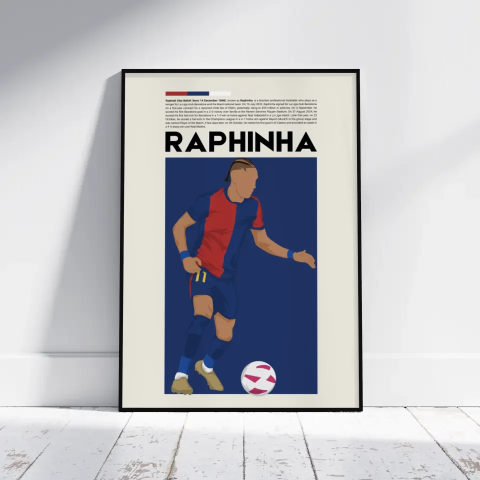 Raphinha Barcelona - Minimalist